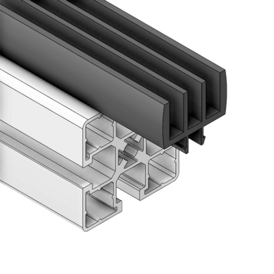 61-270-0 MODULAR SOLUTIONS DOOR PART 3 CHANNEL GUIDE PROFILE GRAY, 2M